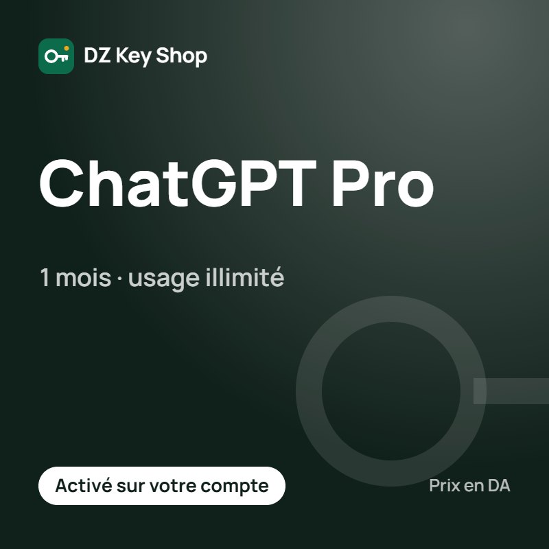 ChatGPT Pro – 1 mois (activé sur votre compte)