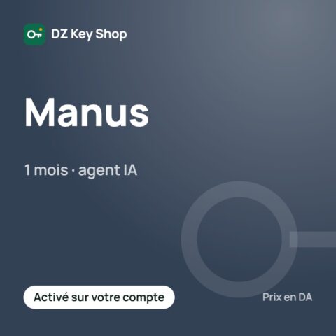 Manus Basic – 1 mois (agent IA)