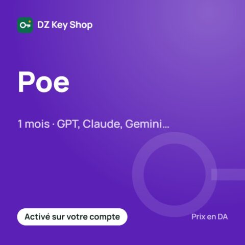 Poe – abonnement 1 mois (tous les modèles)