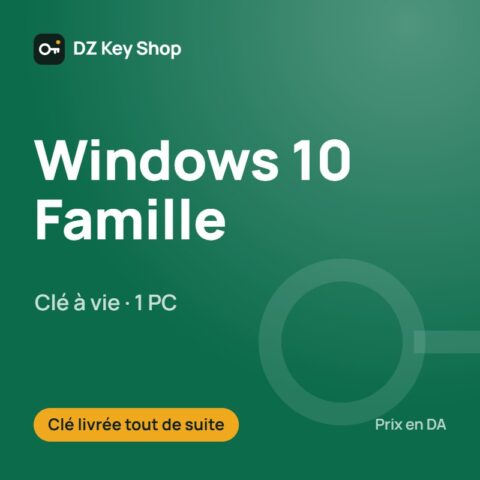 Windows 10 Famille – clé de licence à vie