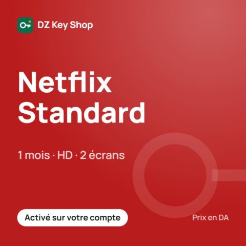 Netflix Standard – 1 mois (sur votre compte)