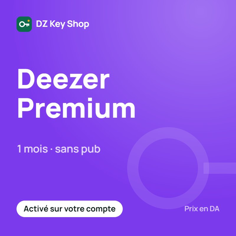 Deezer Premium – 1 mois