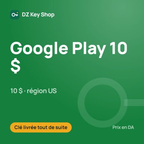 Carte Google Play 10 $ – compte US