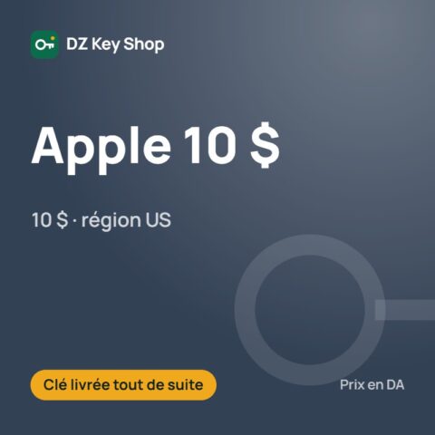 Carte Apple / iTunes 10 $ – compte US