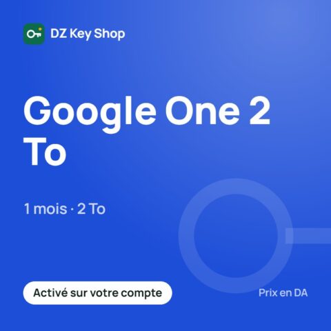 Google One 2 To – 1 mois