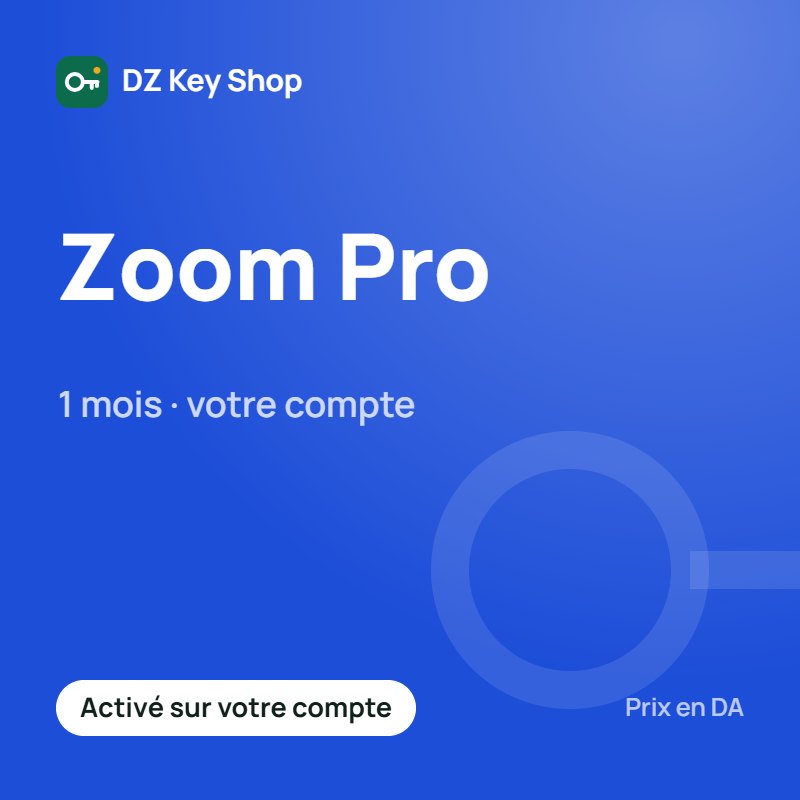 Zoom Pro – 1 mois