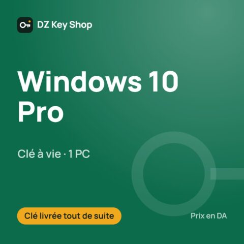 Windows 10 Professionnel – clé de licence à vie