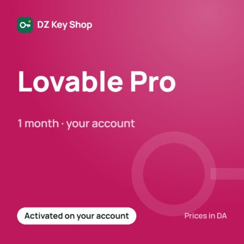 Lovable Pro – 1 month (no-code web apps)