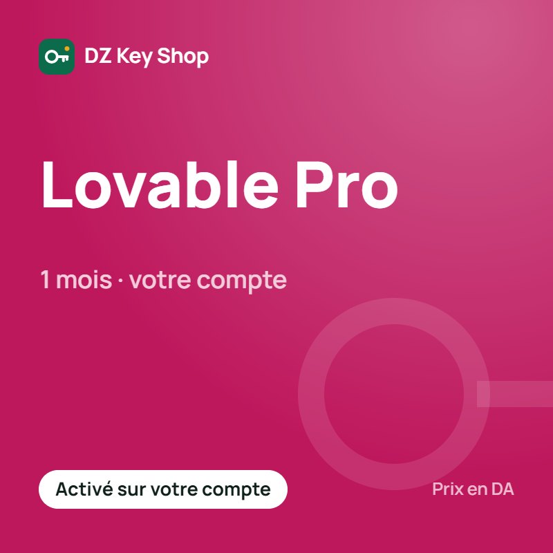 Lovable Pro – 1 mois